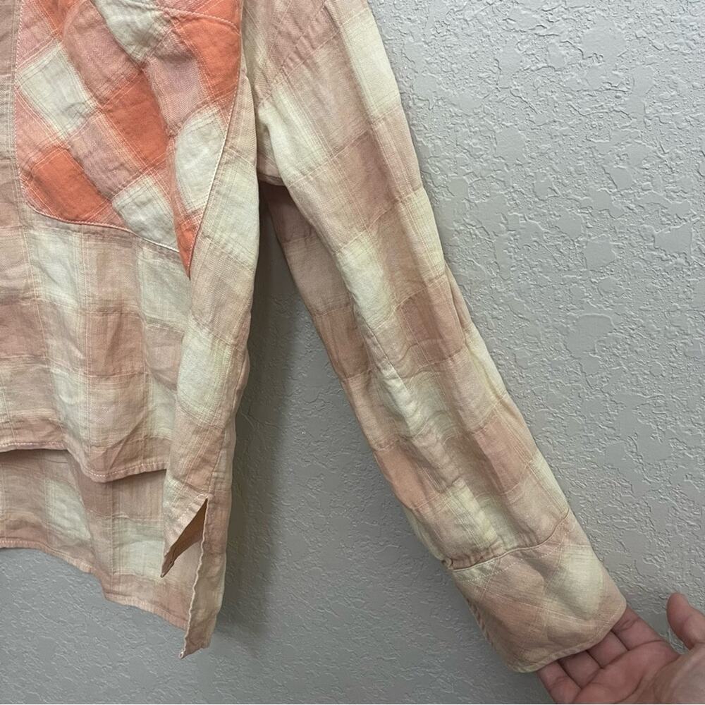 IRO women sz S Melda checkered long sleeve blouse sz 36 - Picture 5 of 12